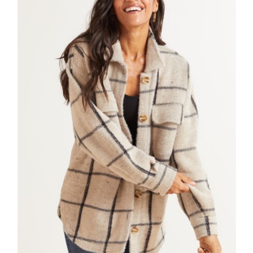 Z Supply Plaid Tucker Jacket